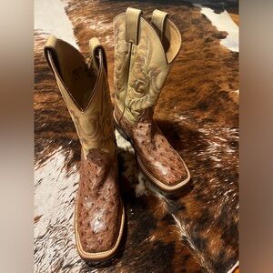 Justin Ostrich Cowboy Boots